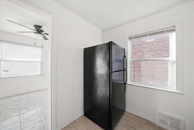 12216 S Carpenter St, Chicago, IL 60643 - kitchen with freestanding refrigerator and ceiling fan
