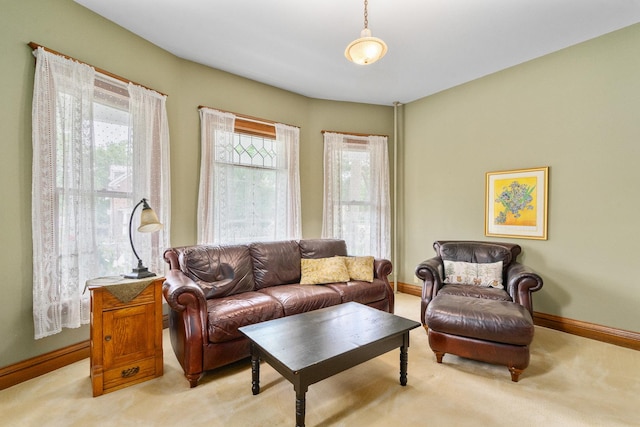 311 Nicholson St, Joliet, IL 60435 - living room featuring light carpet and baseboards