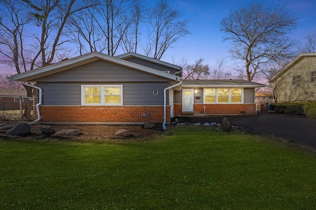 3508 Maple Ln, Hazel Crest, IL 60429 - view of front of home featuring brick siding and a front lawn