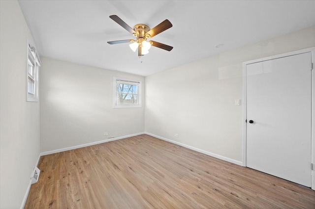 3508 Maple Ln, Hazel Crest, IL 60429 - unfurnished room with light wood-style flooring and ceiling fan