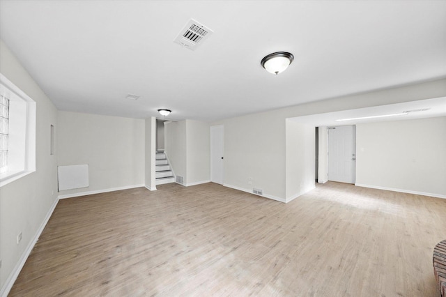3508 Maple Ln, Hazel Crest, IL 60429 - basement featuring stairway and light wood-type flooring