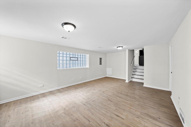 3508 Maple Ln, Hazel Crest, IL 60429 - below grade area featuring stairway and wood finished floors