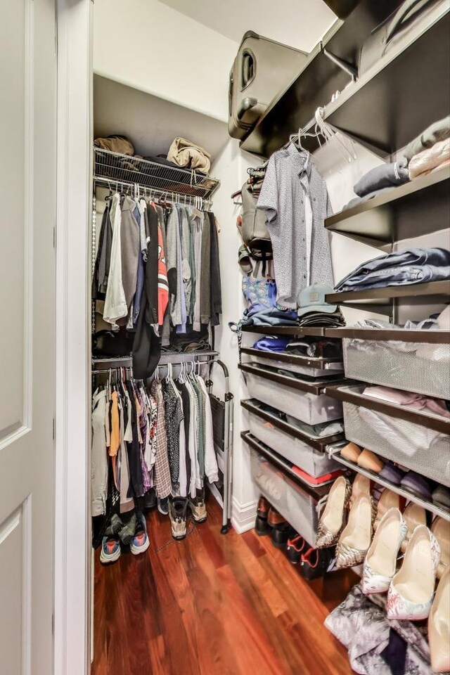 2011 W Huron St, Chicago, IL 60612 - walk in closet with wood finished floors