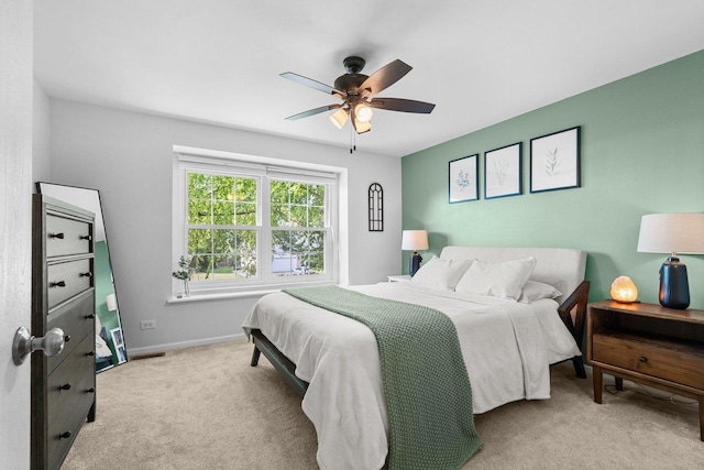 10154 Ashley St, Huntley, IL 60142 - carpeted bedroom with a ceiling fan and baseboards