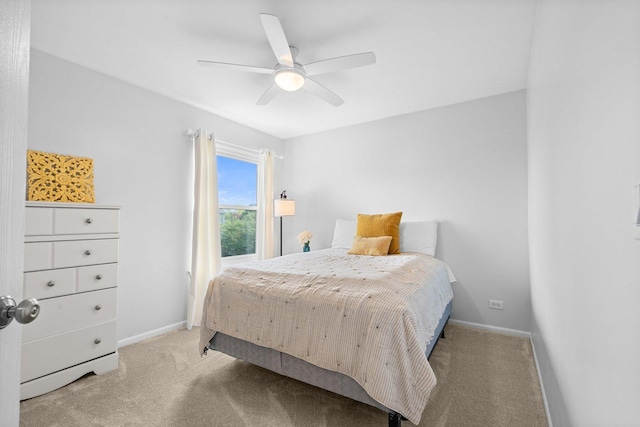 10154 Ashley St, Huntley, IL 60142 - bedroom with light colored carpet and a ceiling fan