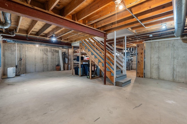 10154 Ashley St, Huntley, IL 60142 - unfinished below grade area featuring stairs