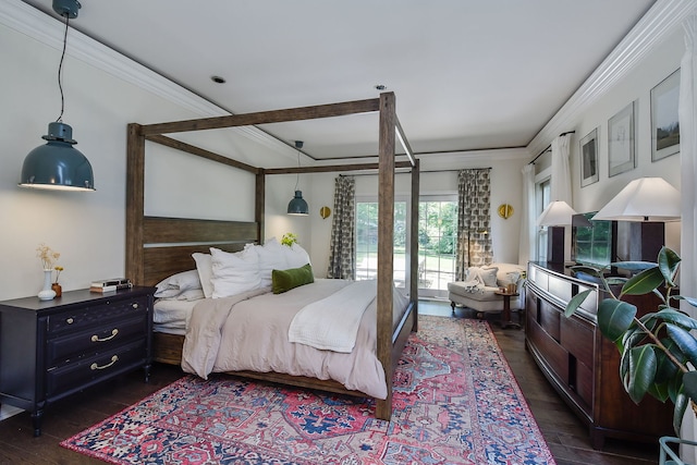 72 Gray St, Saint Charles, IL 60174 - bedroom with dark wood-style flooring and ornamental molding