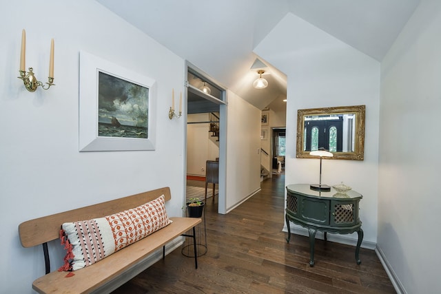 72 Gray St, Saint Charles, IL 60174 - corridor with wood finished floors and lofted ceiling