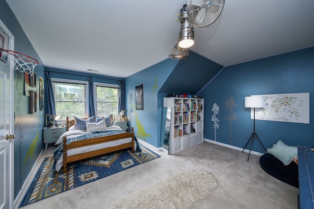 72 Gray St, Saint Charles, IL 60174 - carpeted bedroom featuring baseboards and lofted ceiling