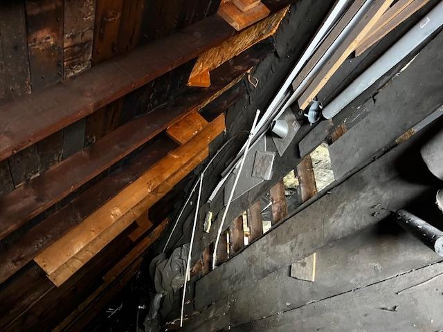 2911 W 25th St, Chicago, IL 60623 - view of unfinished attic