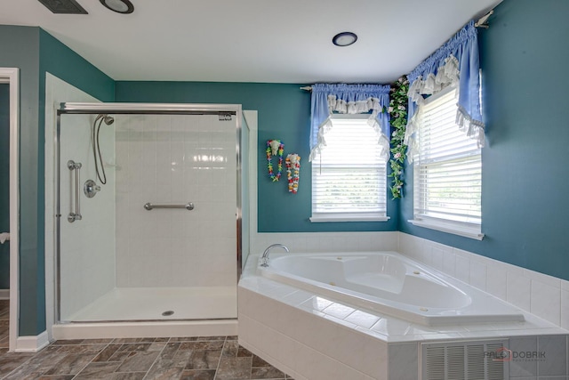 2208 Sanctuary Ct, Gurnee, IL 60031 - full bathroom with a bath and a stall shower