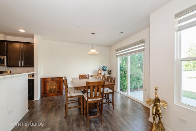 16212 W Switch Grass Rd, Lockport, IL 60441 - dining space with plenty of natural light, dark wood-style floors, and recessed lighting