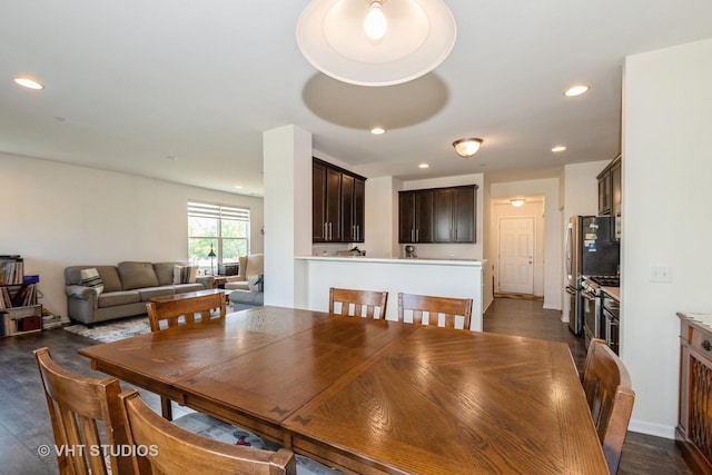 16212 W Switch Grass Rd, Lockport, IL 60441 - dining area with dark wood-type flooring and recessed lighting