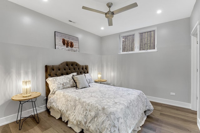 1538 W 21st St Unit 1, Chicago, IL 60608 - bedroom featuring wood finished floors, recessed lighting, and ceiling fan