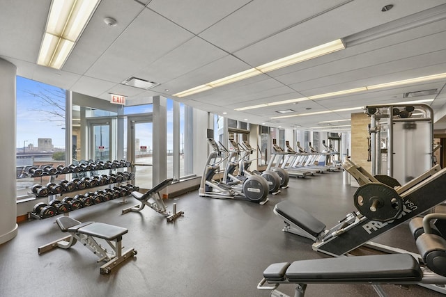420 E Waterside Dr Unit 1302, Chicago, IL 60601 - workout area featuring plenty of natural light