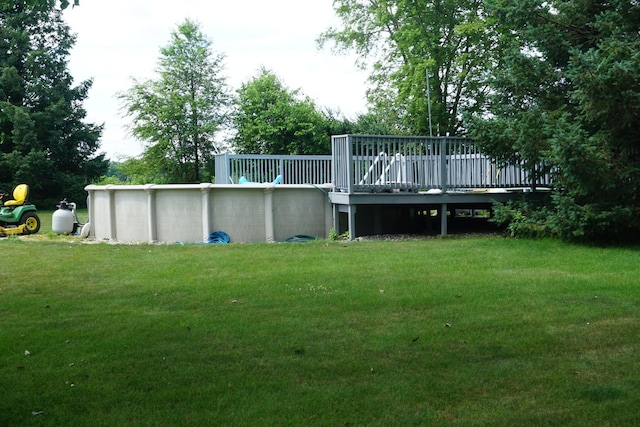4914 W State Route 113, Kankakee, IL 60901 - view of green lawn with a deck and an outdoor pool