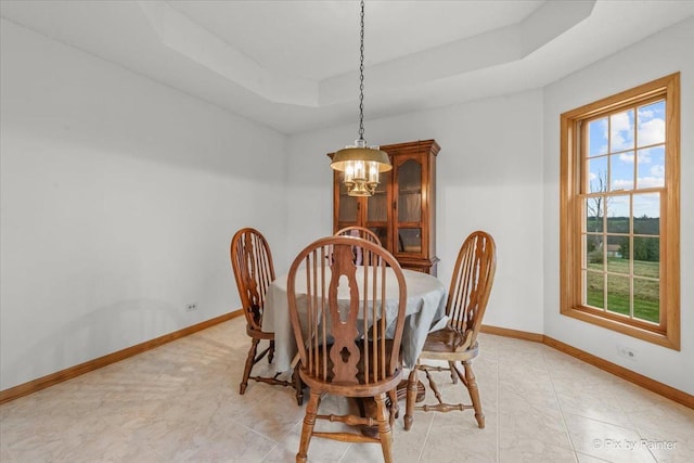 31-58 Wakonda Dr, Lake Carroll, IL 61046 - dining room featuring a chandelier and a raised ceiling