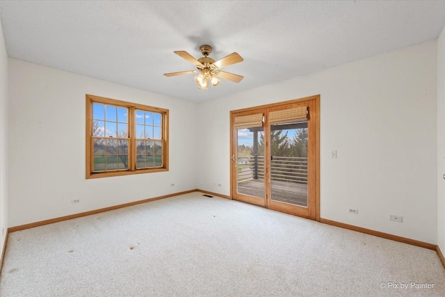 31-58 Wakonda Dr, Lake Carroll, IL 61046 - carpeted empty room featuring baseboards and ceiling fan