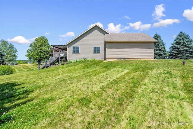 31-58 Wakonda Dr, Lake Carroll, IL 61046 - rear view of property featuring a yard and stairway