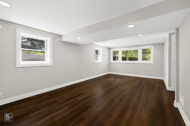 19228 W Quail Ct, Elwood, IL 60421 - unfurnished room featuring dark wood-type flooring and recessed lighting