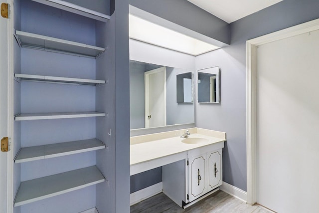 822 Texas Ct, Carol Stream, IL 60188 - bathroom featuring wood finished floors and vanity
