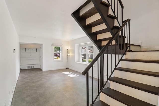 822 Texas Ct, Carol Stream, IL 60188 - staircase with baseboards