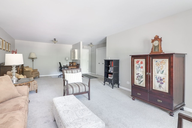 601 Lake Hinsdale Dr Unit 209, Willowbrook, IL 60527 - living room featuring light carpet