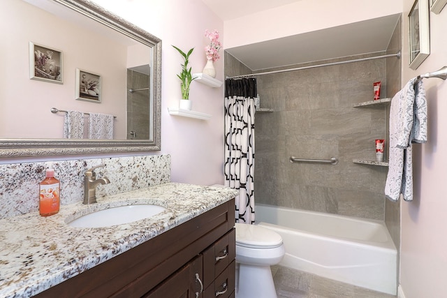 601 Lake Hinsdale Dr Unit 209, Willowbrook, IL 60527 - full bathroom featuring vanity and shower / bathtub combination with curtain