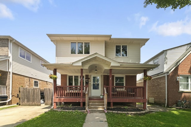3326 W 107th St, Chicago, IL 60655 - view of front of house featuring a porch and brick siding