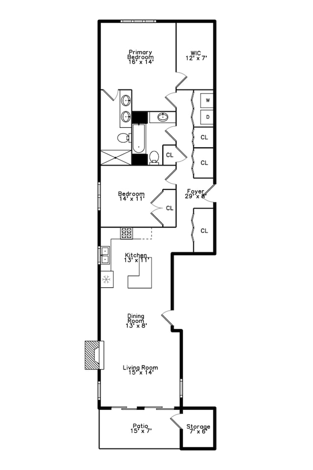 3938 N Southport Ave Unit G, Chicago, IL 60613 - view of room layout