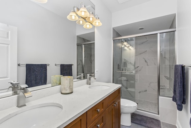 3938 N Southport Ave Unit G, Chicago, IL 60613 - bathroom with a marble finish shower and double vanity
