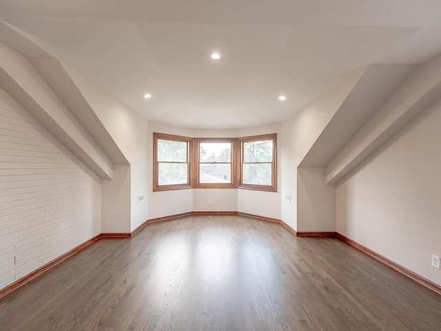 321 E Morningside Ave, Lombard, IL 60148 - bonus room featuring wood finished floors, brick wall, and recessed lighting