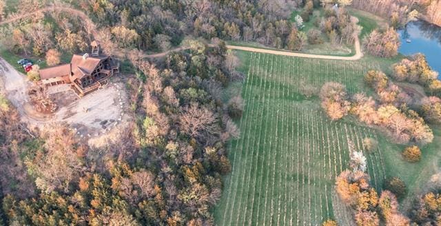 2003 W Hanover Rd, Hanover, IL 61041 - aerial view of property's location with rural landscape and a large body of water