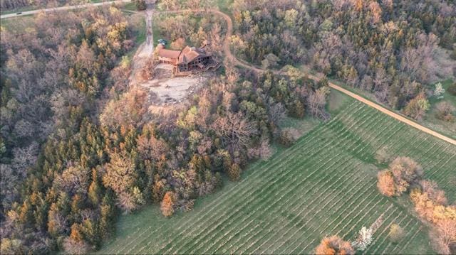 2003 W Hanover Rd, Hanover, IL 61041 - aerial view of property and surrounding area with rural landscape and extensive farmland