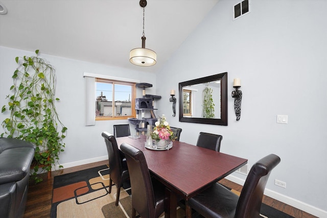 9631 Fullerton Ave, Franklin Park, IL 60131 - dining area with wood finished floors and high vaulted ceiling