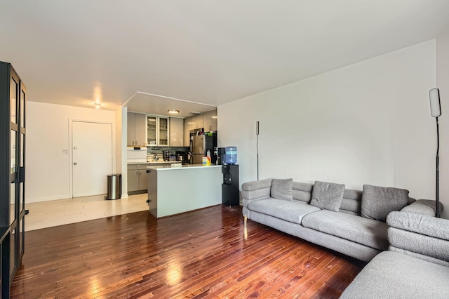 5100 N Sheridan Rd Unit 410, Chicago, IL 60640 - living room featuring hardwood / wood-style flooring and attic access