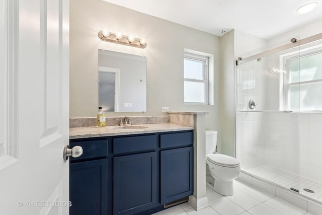 1828 Hovland Ct, Evanston, IL 60201 - full bathroom featuring vanity, a stall shower, and tile patterned flooring