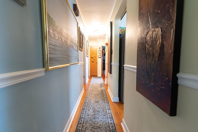 8805 S California Ave, Evergreen Park, IL 60805 - hallway with wood finished floors and baseboards