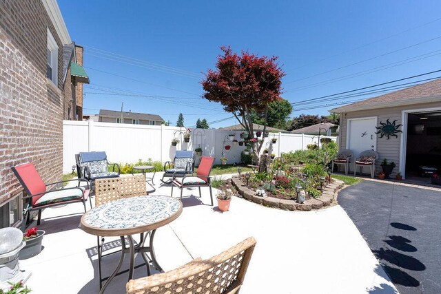 8805 S California Ave, Evergreen Park, IL 60805 - fenced backyard featuring a patio