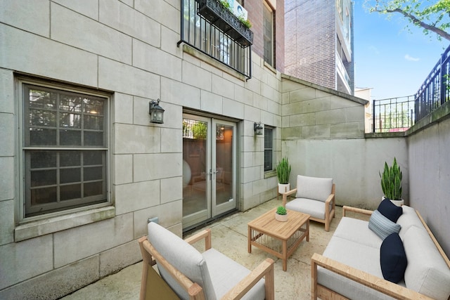 1749 W Roscoe St Unit 1, Chicago, IL 60657 - view of patio with french doors and outdoor lounge area