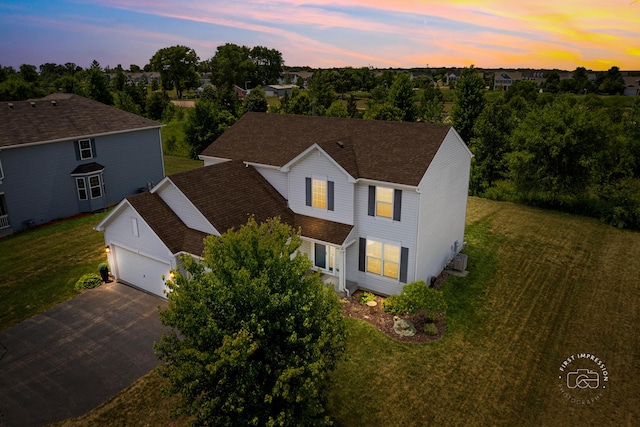 3462 Ayres Dr, Aurora, IL 60506 - aerial view at dusk