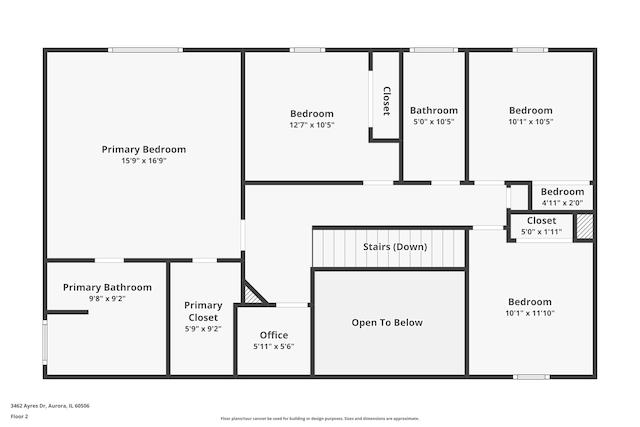 3462 Ayres Dr, Aurora, IL 60506 - view of home floor plan