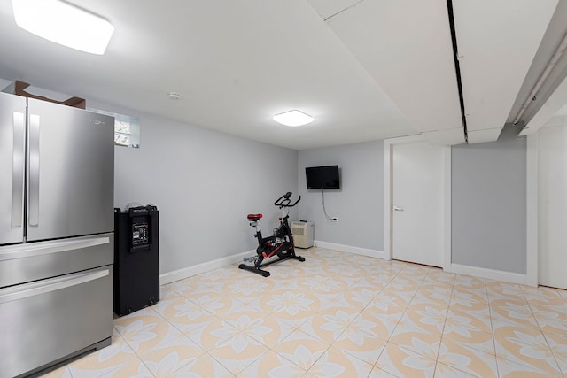 8313 W Ballard Rd, Niles, IL 60714 - exercise room featuring baseboards