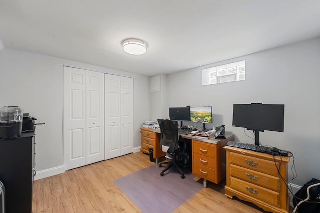 8313 W Ballard Rd, Niles, IL 60714 - home office featuring light wood-style flooring