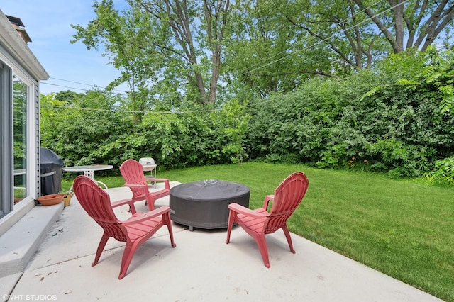 1429 Ferndale Ave, Highland Park, IL 60035 - view of patio featuring an outdoor fire pit and grilling area