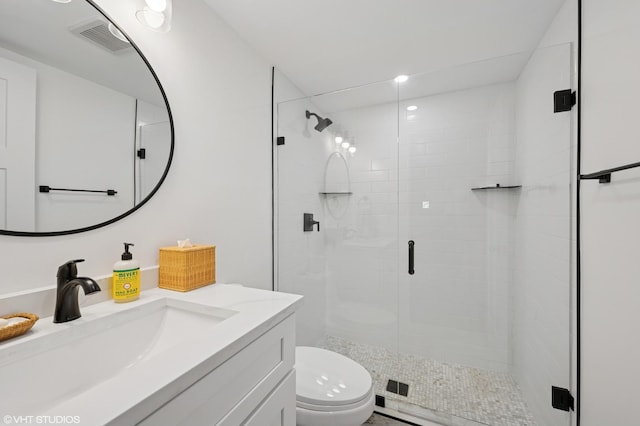 1429 Ferndale Ave, Highland Park, IL 60035 - bathroom featuring vanity, a stall shower, and recessed lighting