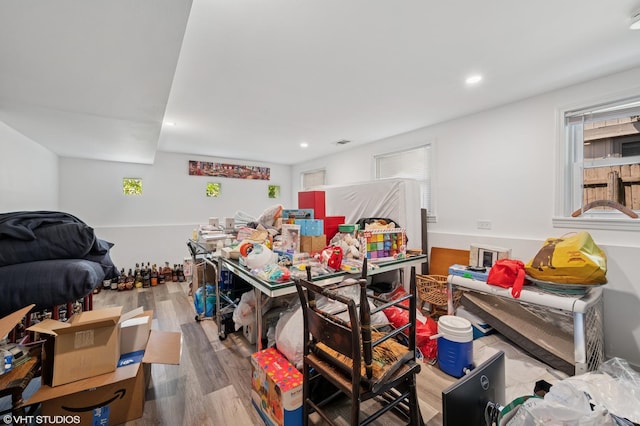 1429 Ferndale Ave, Highland Park, IL 60035 - miscellaneous room featuring wood finished floors, plenty of natural light, and recessed lighting