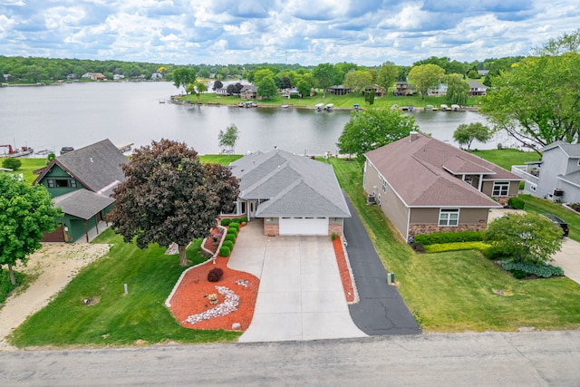 1422 Pier Dr, Lake Summerset, IL 61019 - aerial perspective of suburban area featuring a nearby body of water