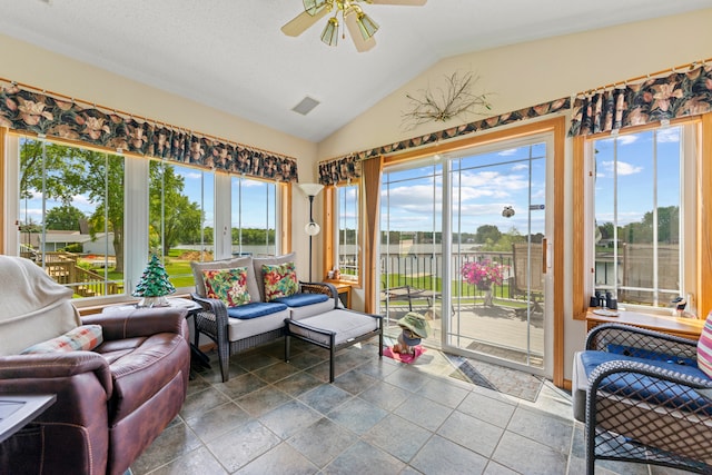 1422 Pier Dr, Lake Summerset, IL 61019 - sunroom / solarium featuring lofted ceiling and plenty of natural light