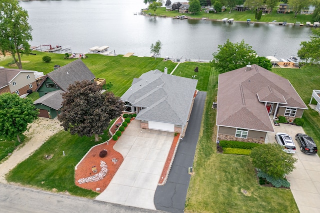 1422 Pier Dr, Lake Summerset, IL 61019 - aerial view of residential area featuring a large body of water
